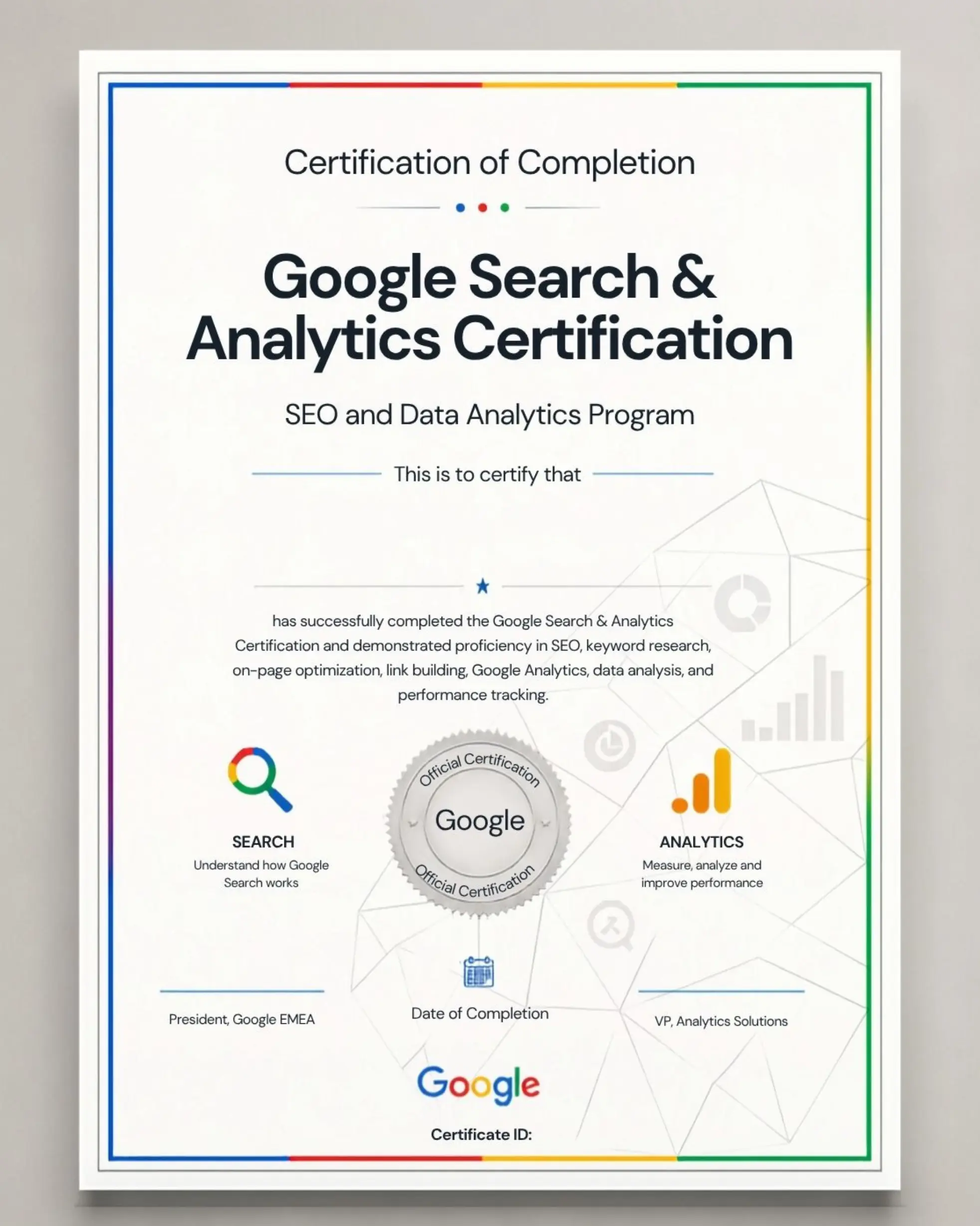 Google Search & Analytics